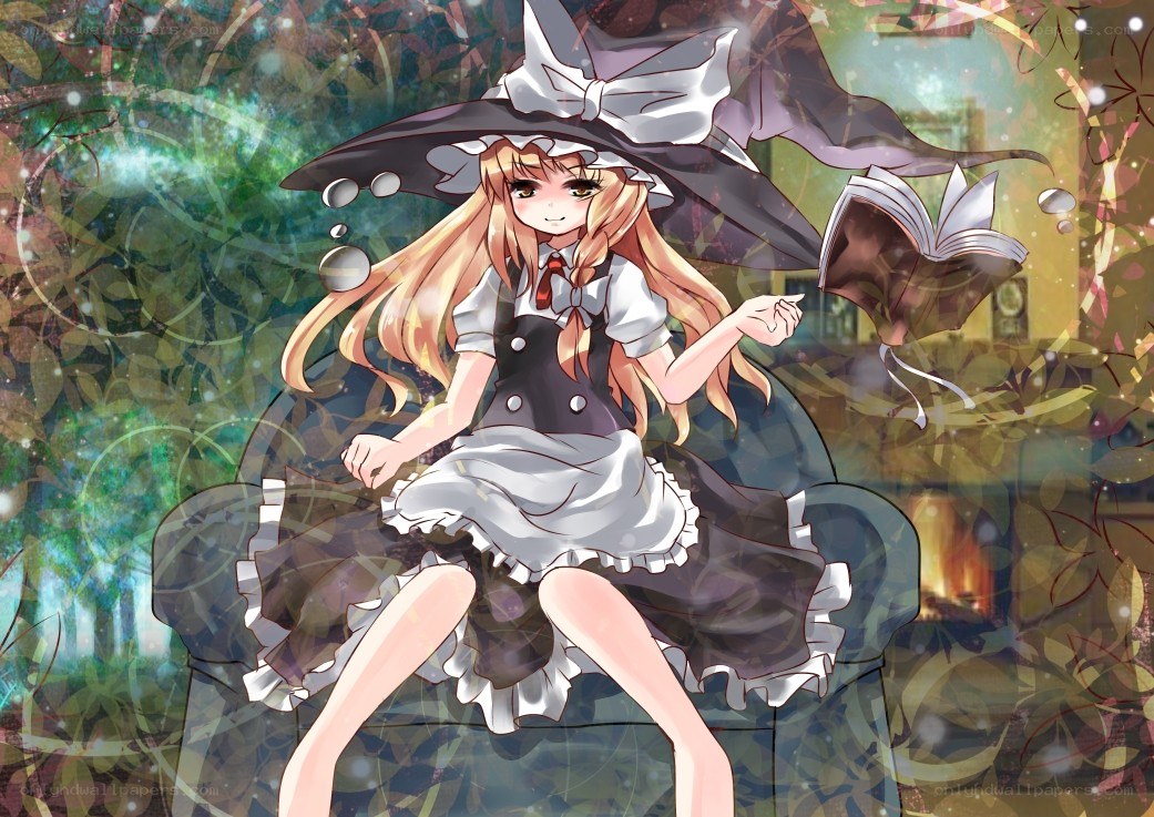 witch girl with book