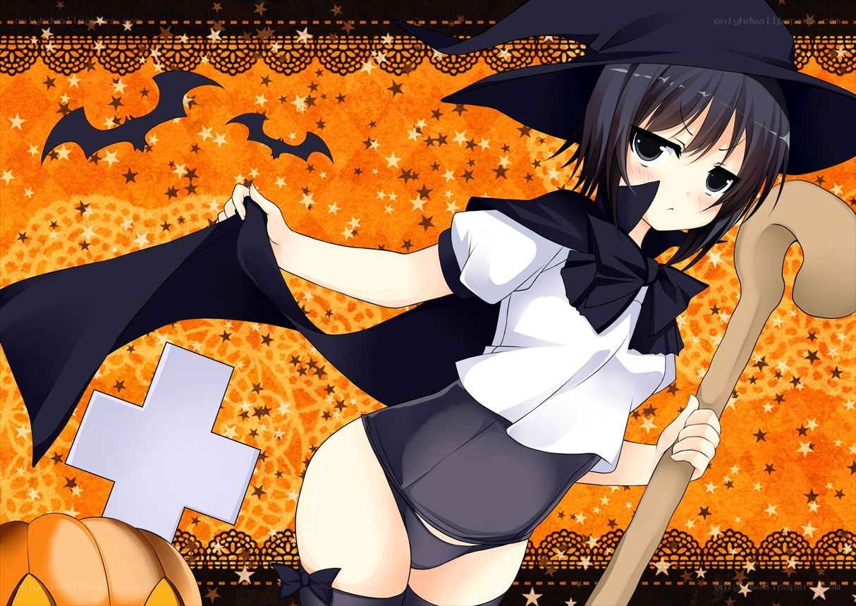 witch girl with broom