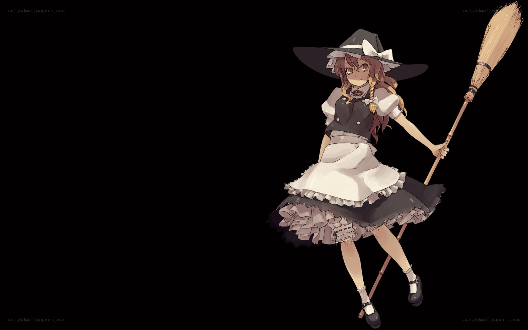 witch girl with broom