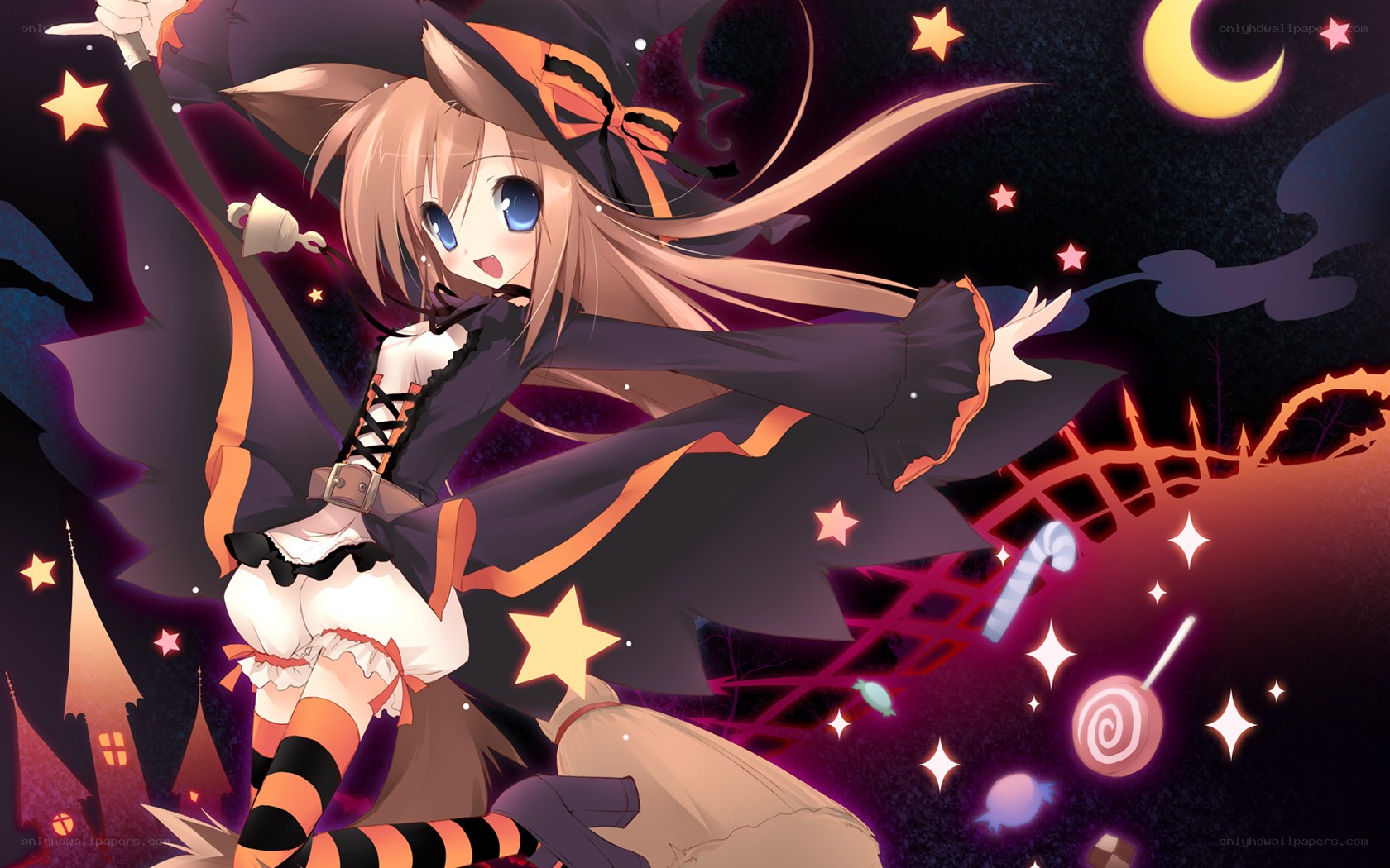 witch girl with candy