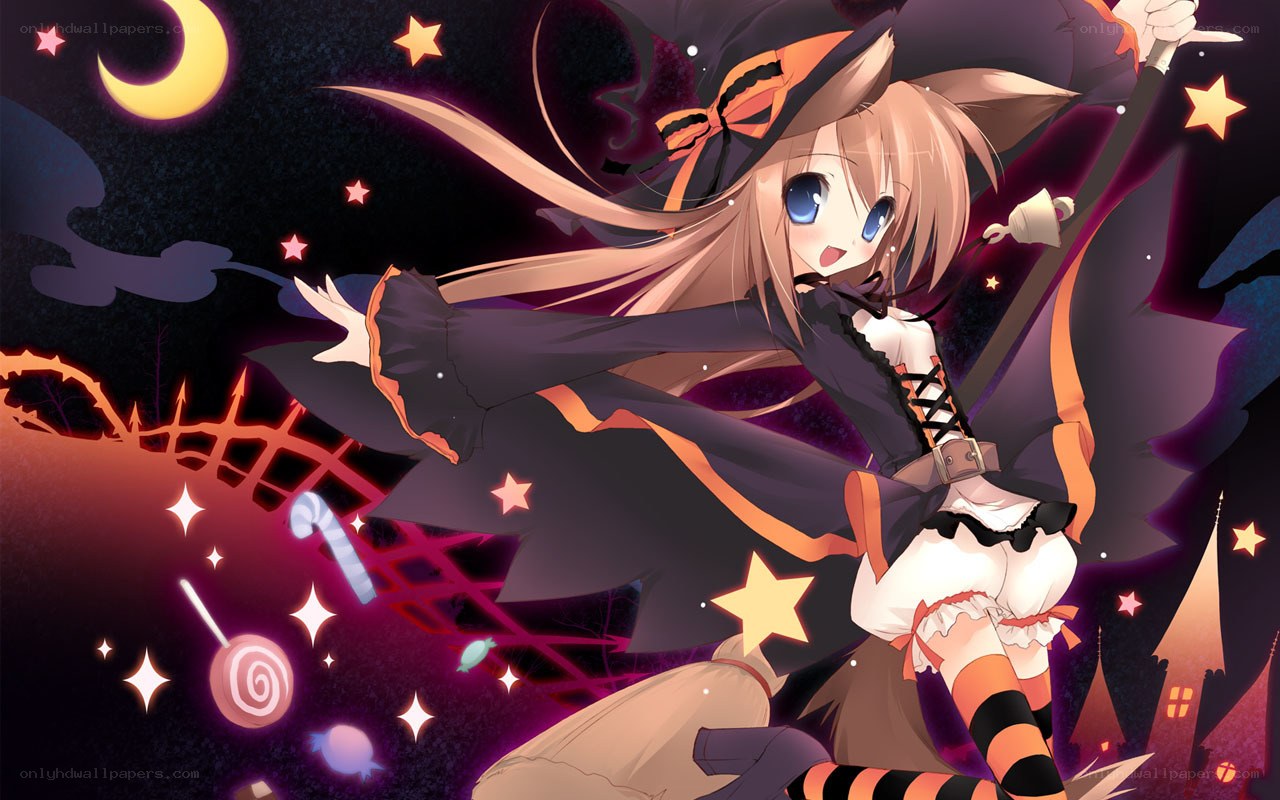 witch girl with candy