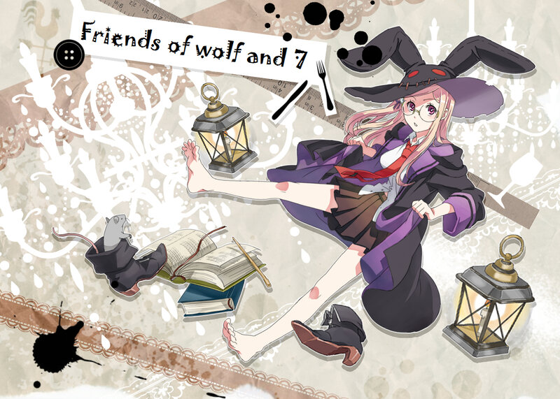 witch girl with lanterns