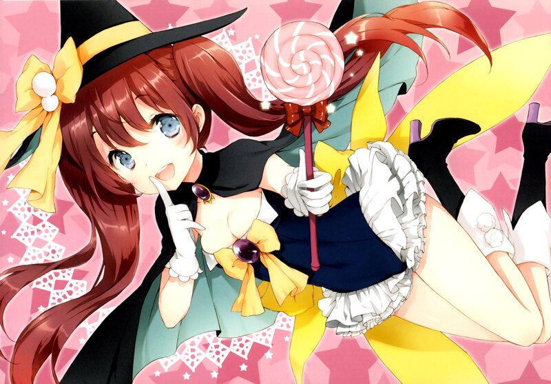 witch girl with lollipop