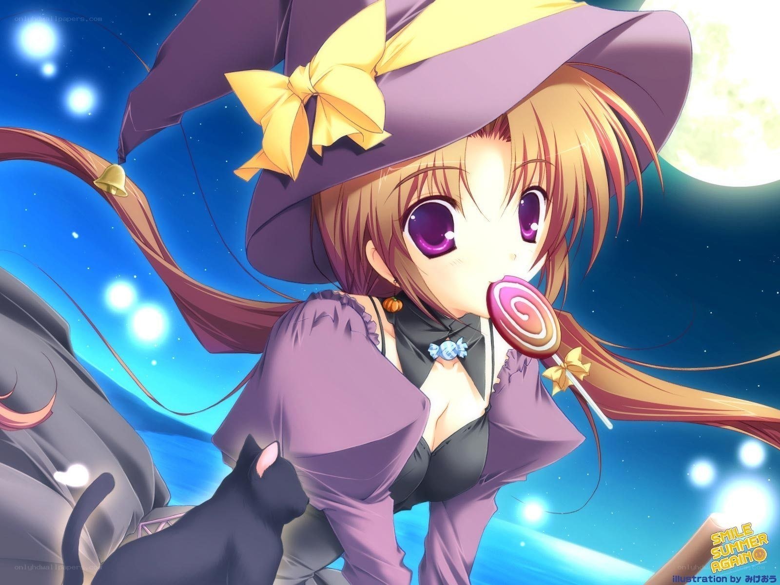 witch girl with lollipop