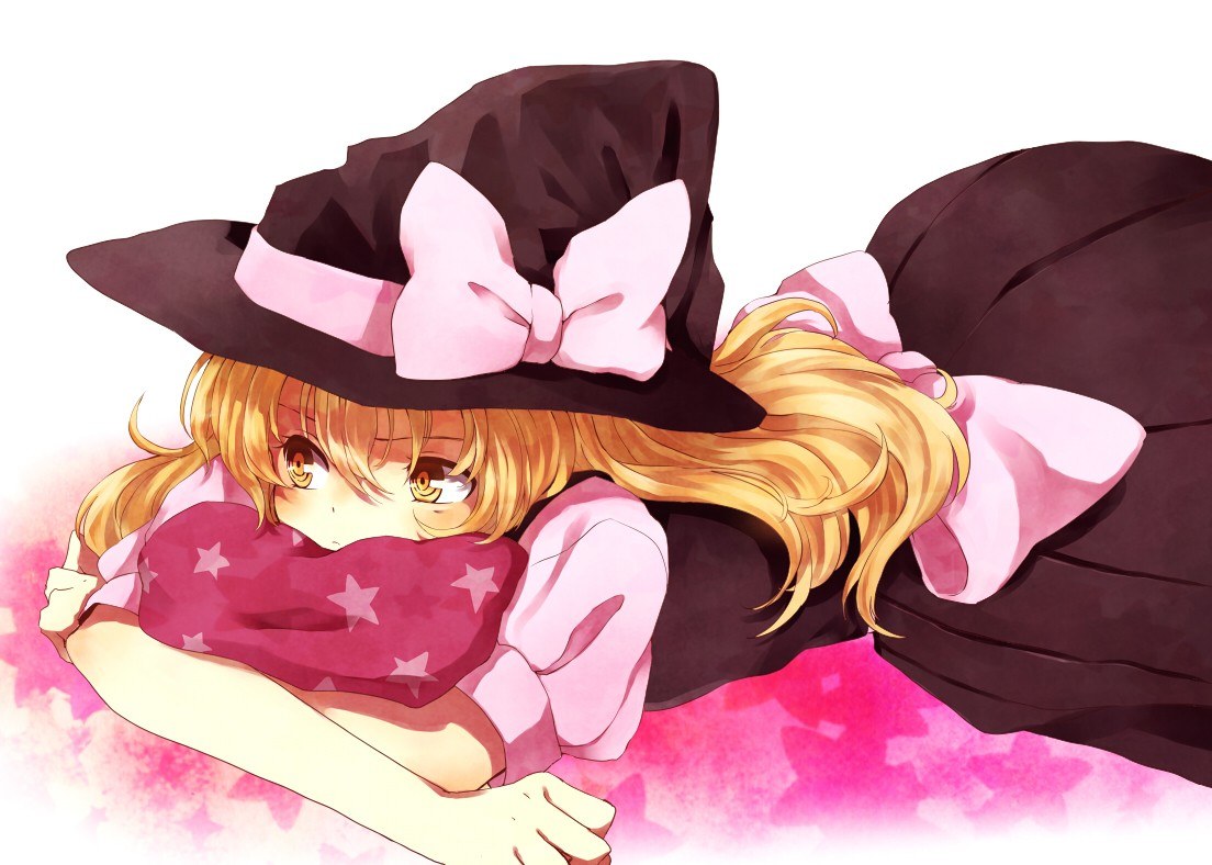 witch girl with pink bow