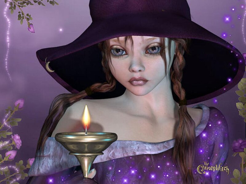 Witch Holding Candle
