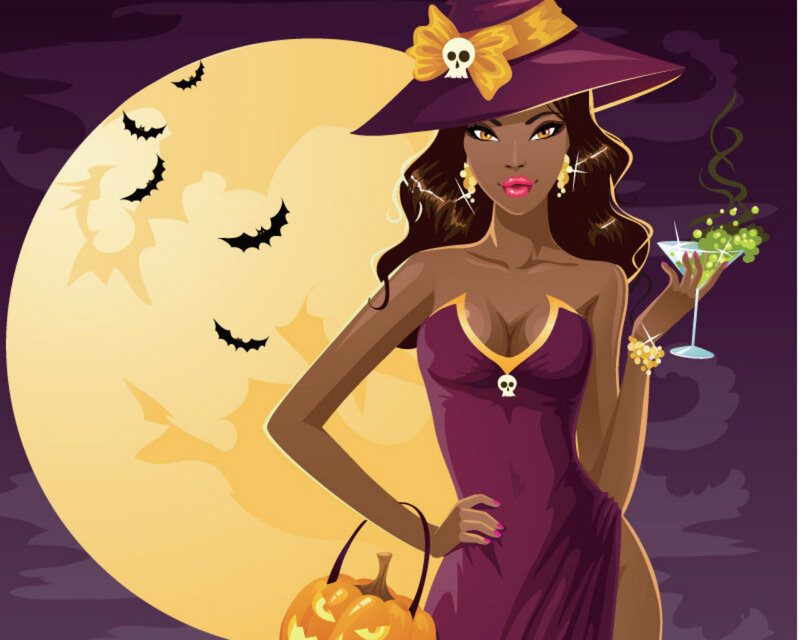 Witch Holding Cocktail