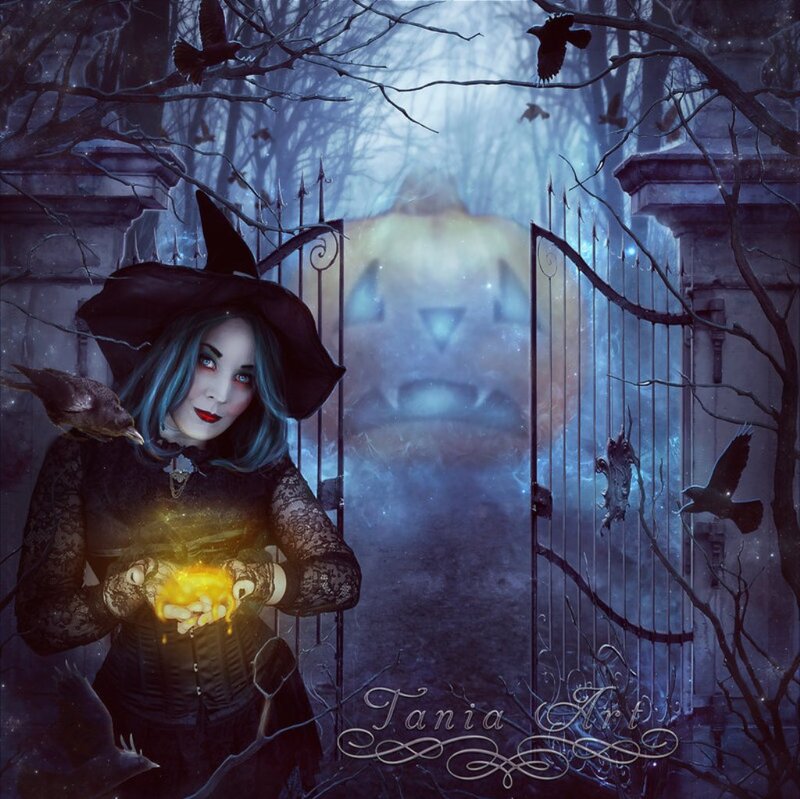 Witch Holding Glowing Orb