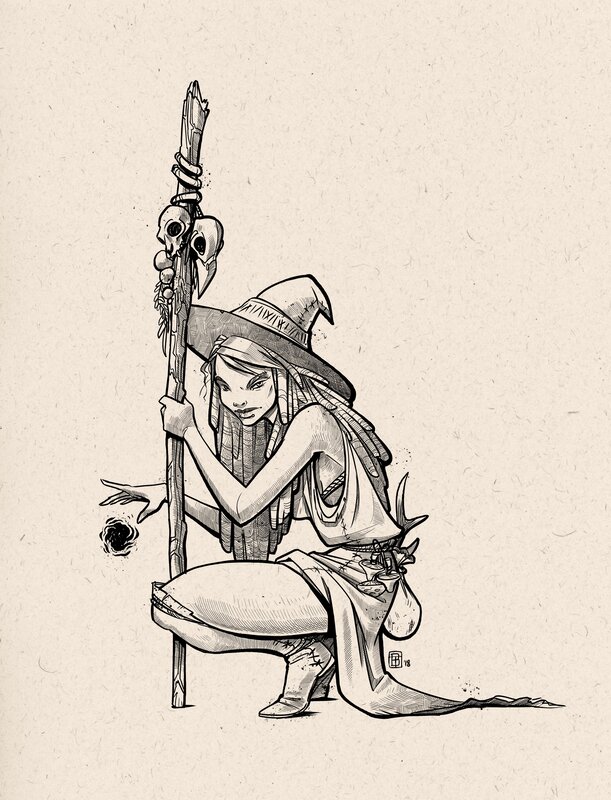 Witch Holding Staff