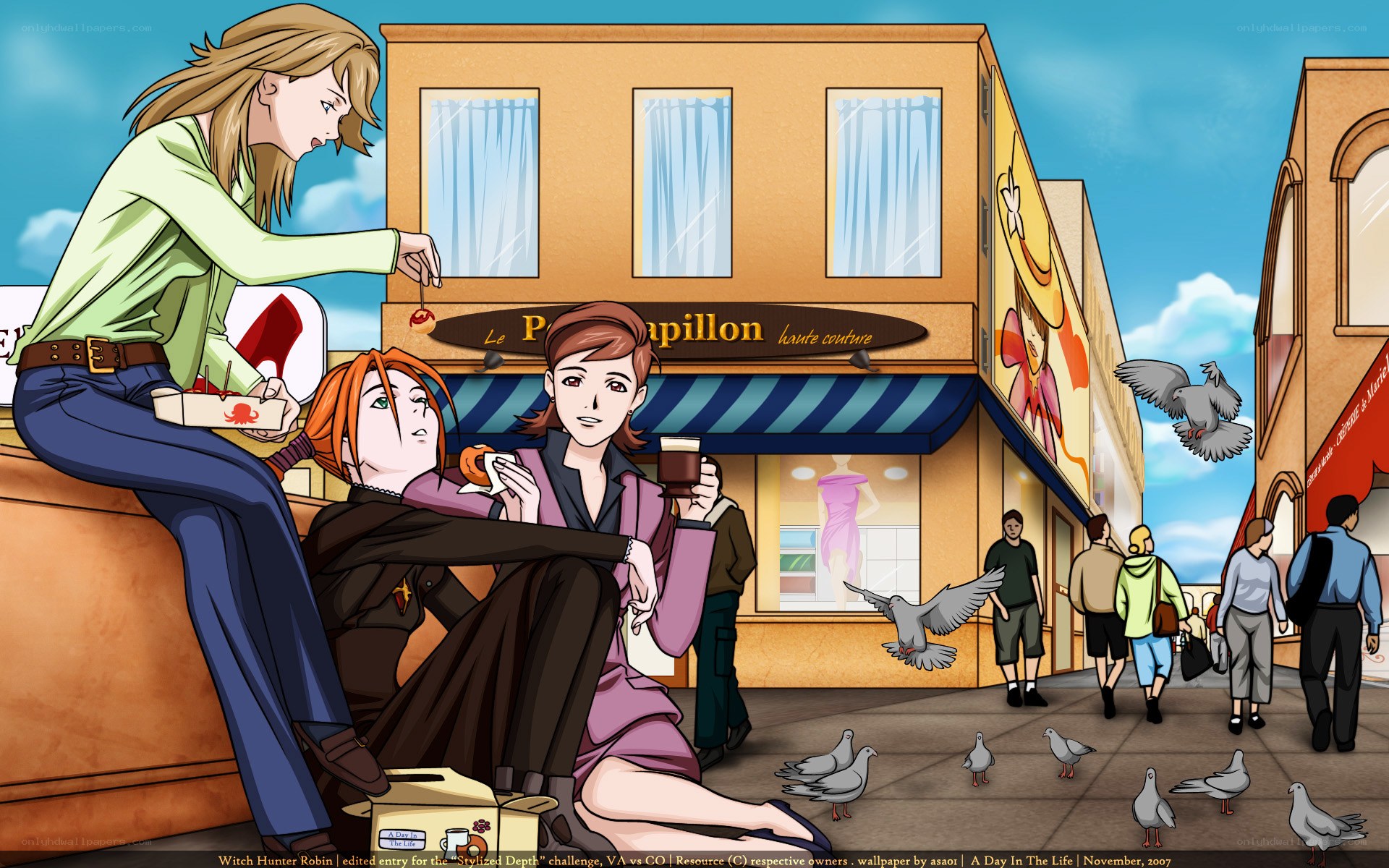 Witch Hunter Robin street scene