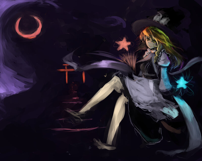witch in a dark forest