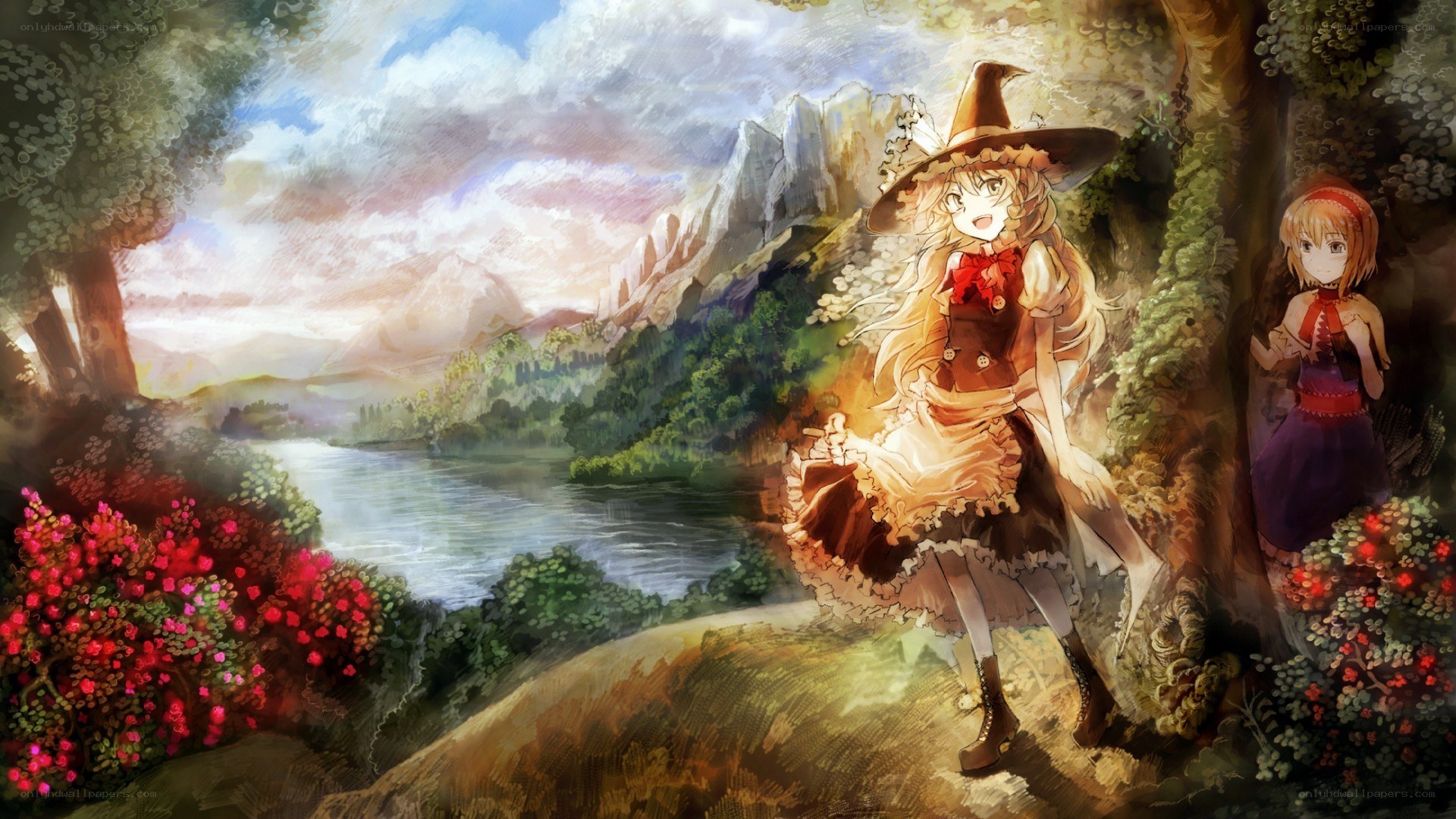 witch in a forest landscape