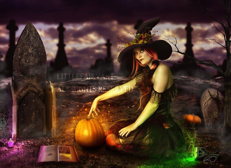 Witch in a Graveyard — Purple