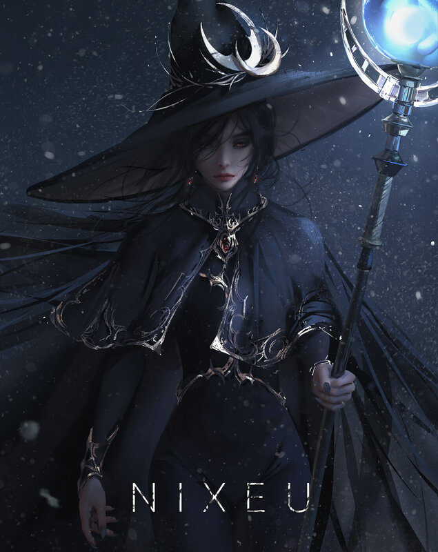 Witch in Black Cloak — Dramatic