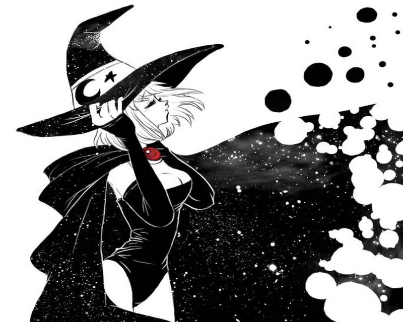 Witch in Black Cloak