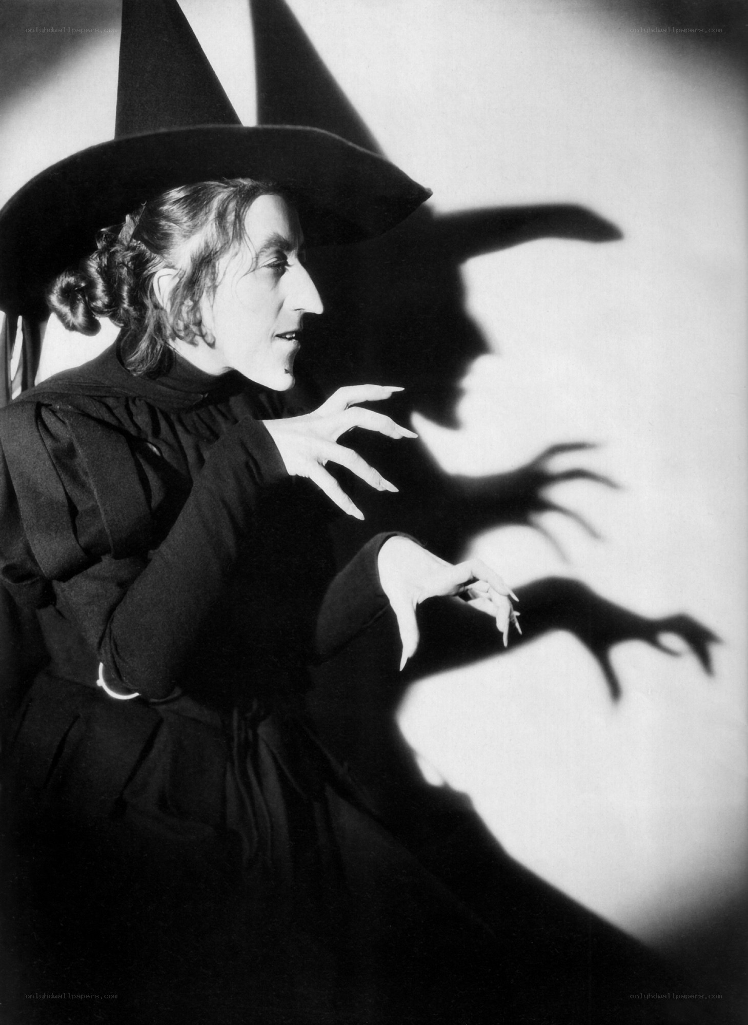 Witch in black costume