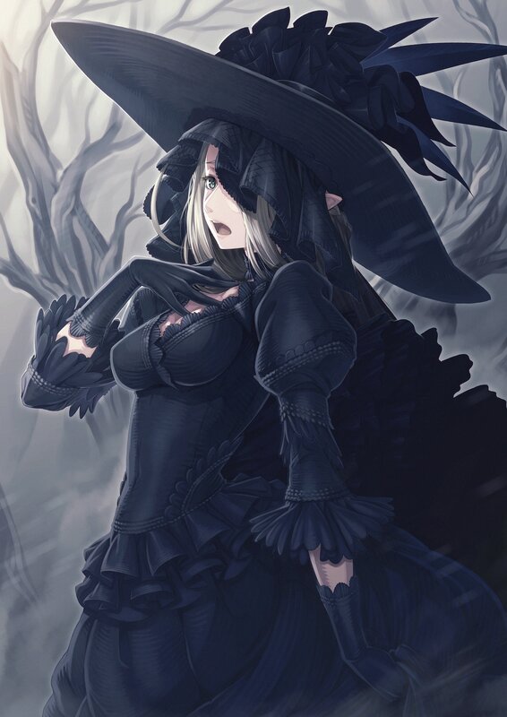 Witch in Black Dress — Dramatic
