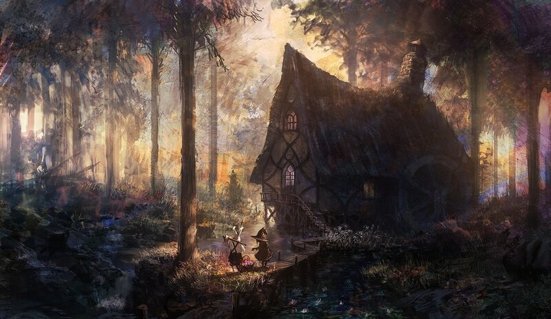 Witch in Forest — Brown, Dramatic