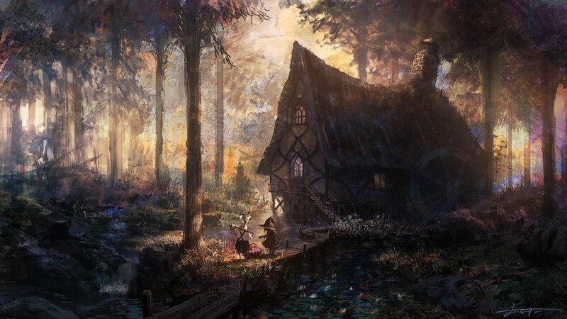Witch in Forest — Brown, Serene