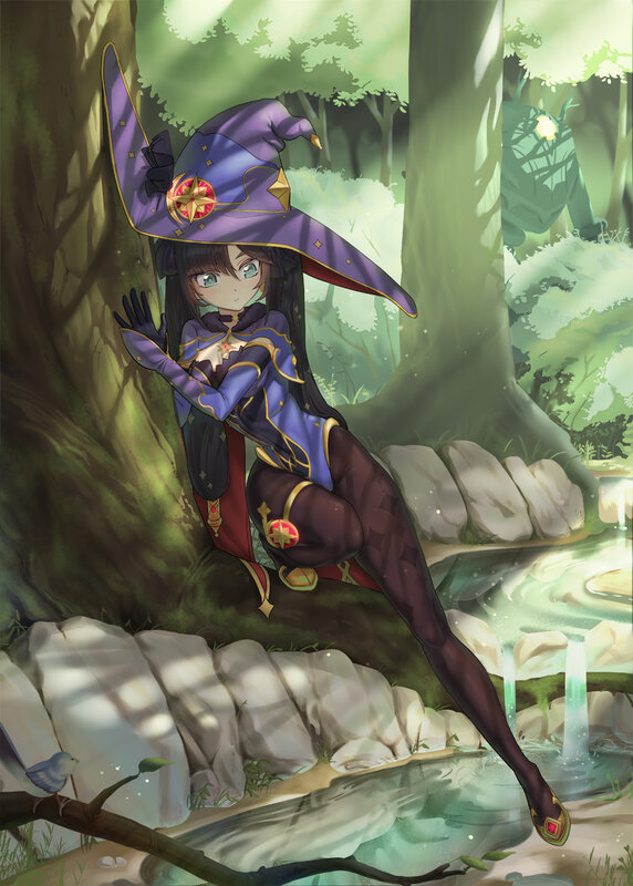 Witch in Forest — Green, Serene