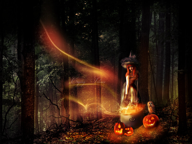 Witch in Forest — Orange
