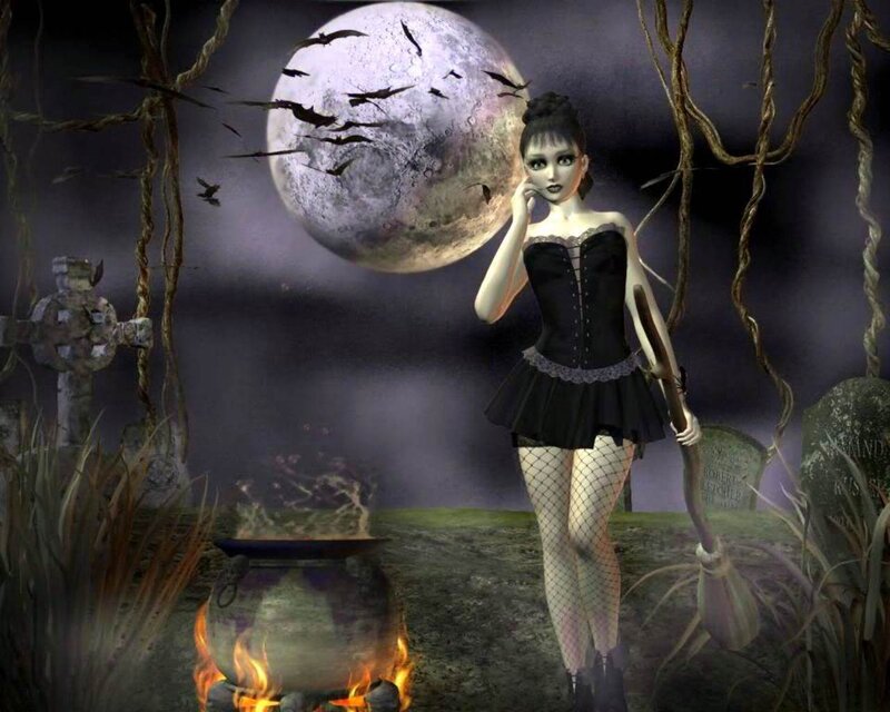 Witch in Graveyard