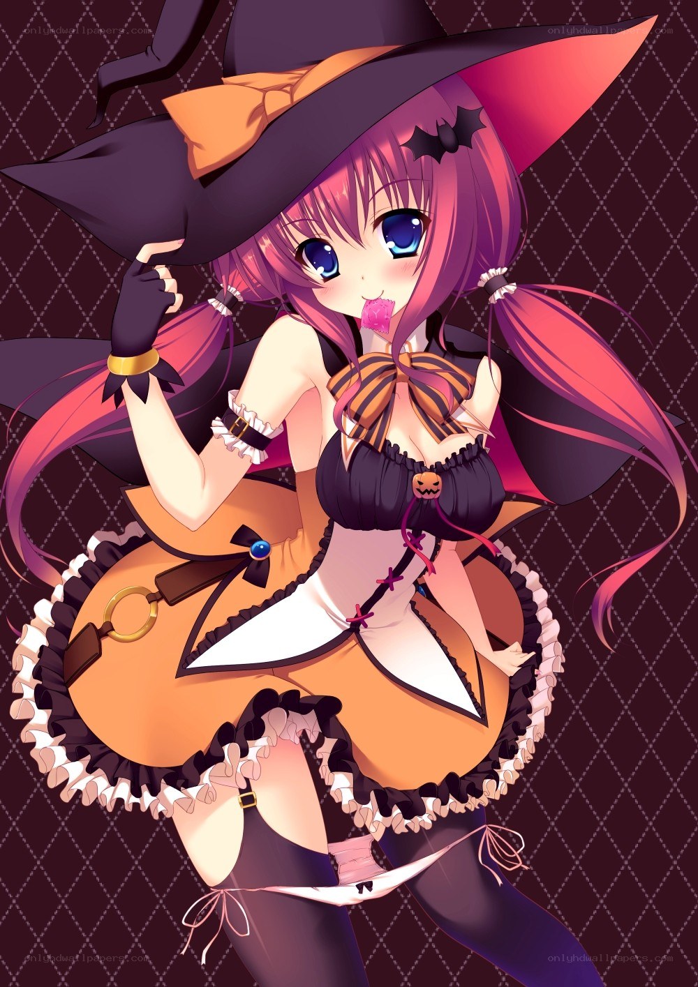witch in halloween costume
