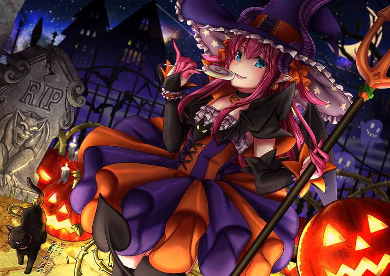 Witch in Halloween Costume — Purple