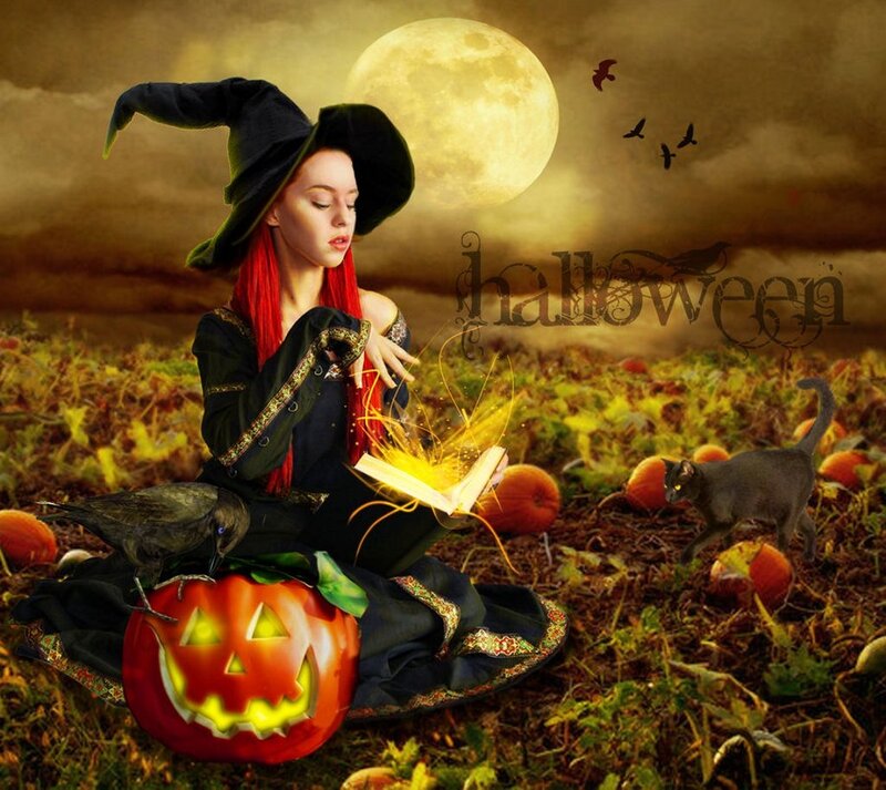 Witch in Pumpkin Patch — Orange