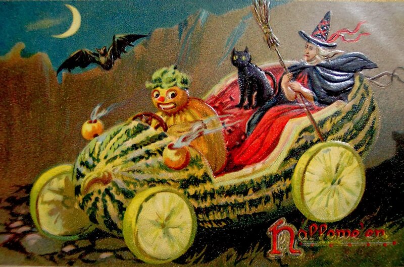 Witch in Watermelon Car
