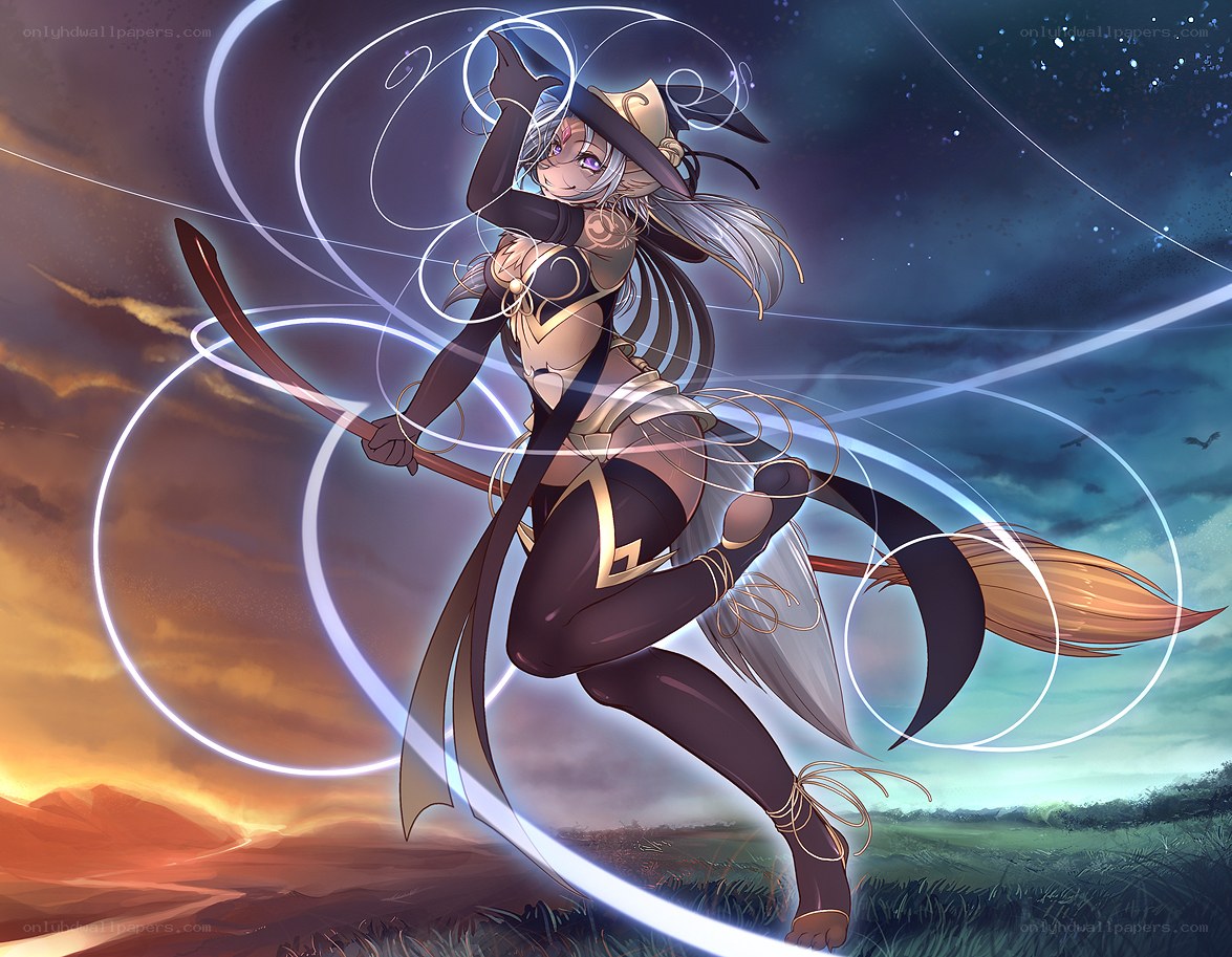 witch on a broomstick