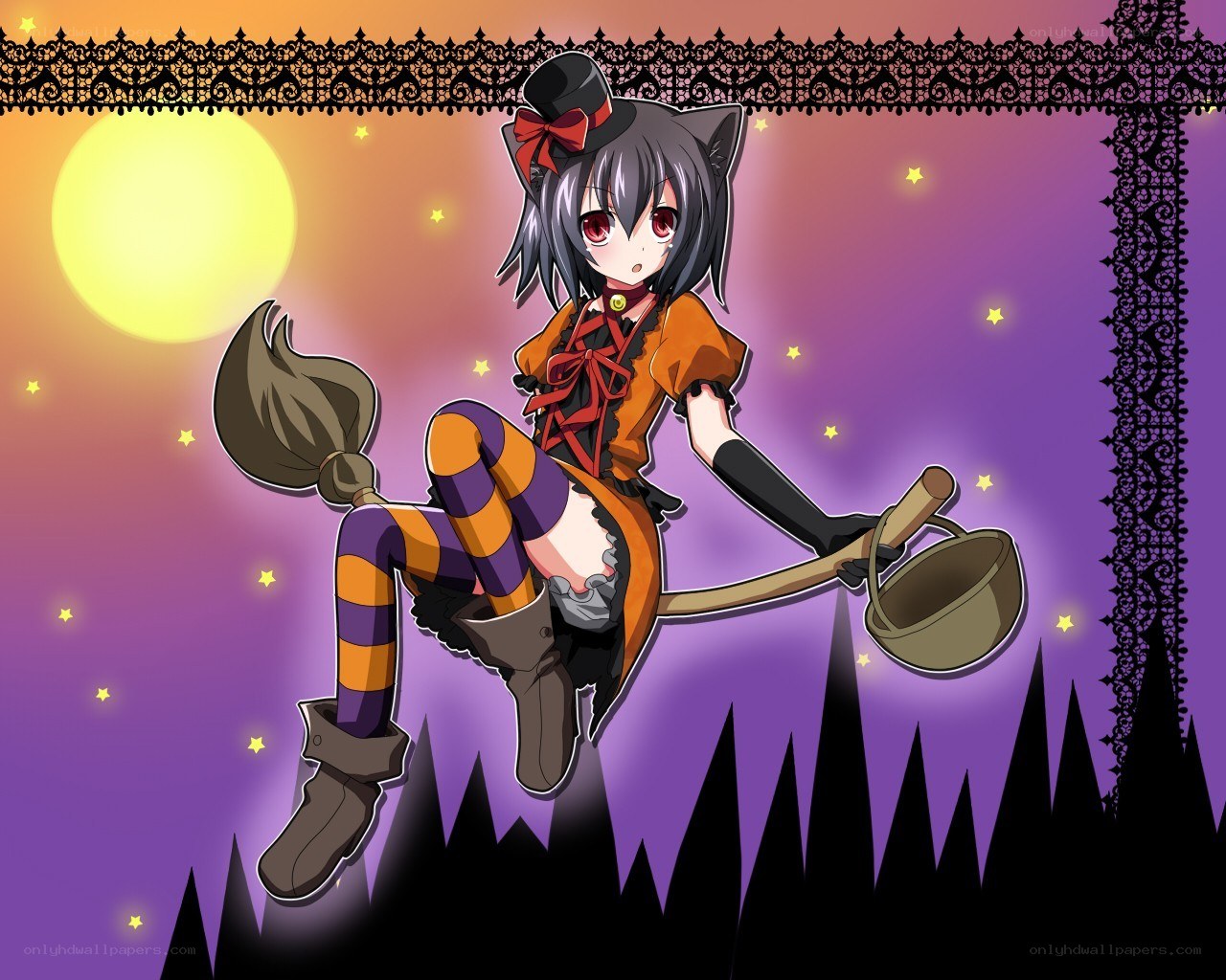 witch on a broomstick