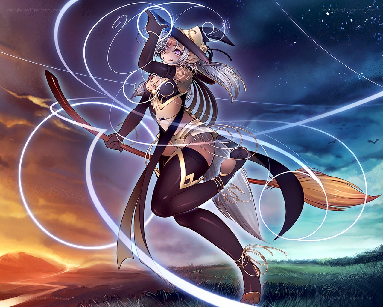 witch on a broomstick