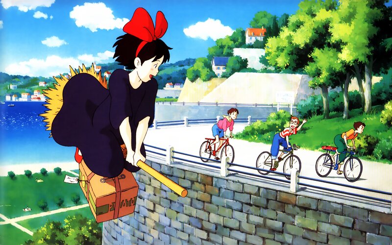 Witch on a Broomstick — Blue