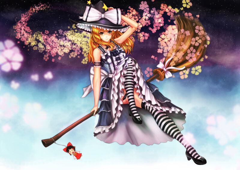 Witch on a Broomstick — Purple
