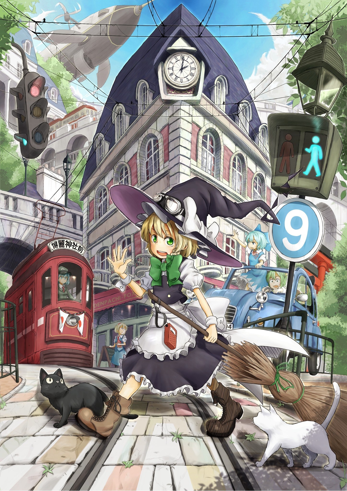 witch on a city street