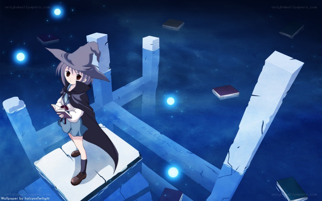 witch on a floating platform