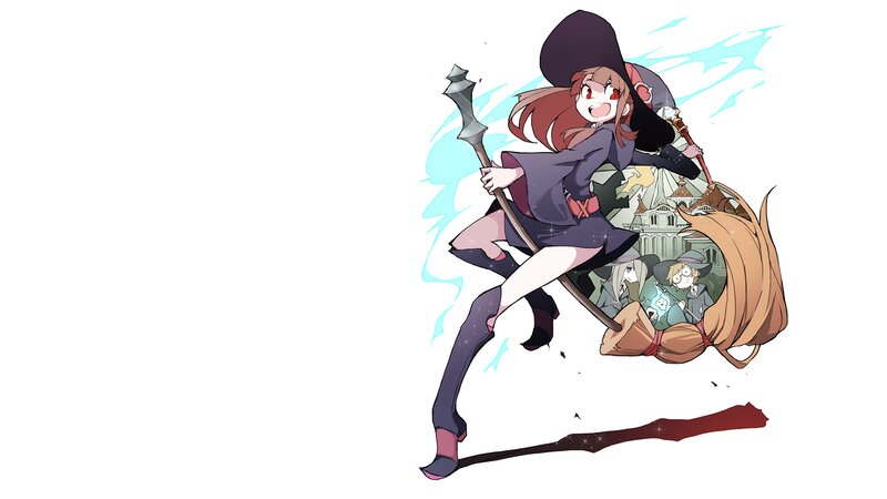 Witch on Broomstick — Purple, Dynamic