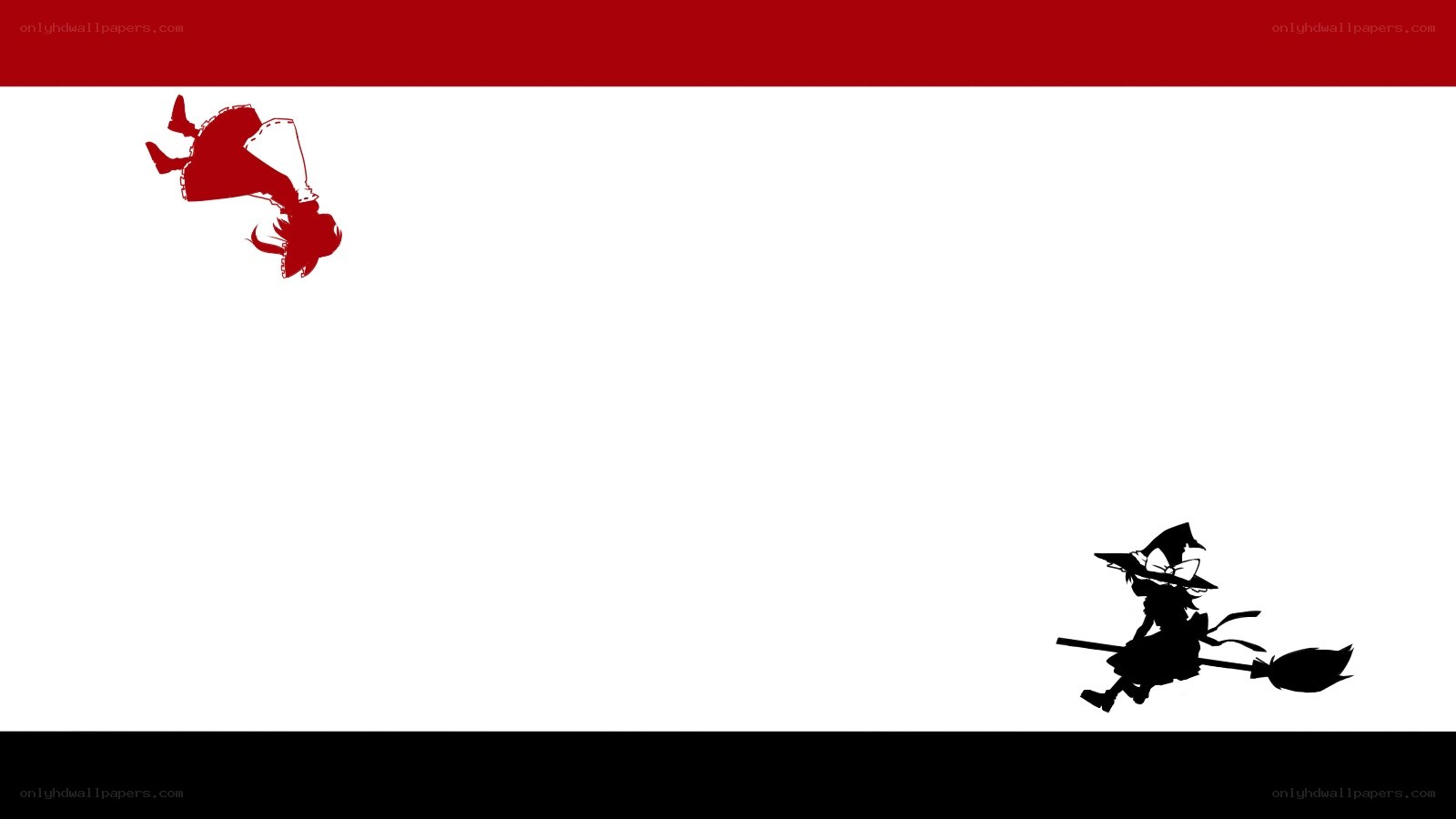 witch on broomstick silhouette