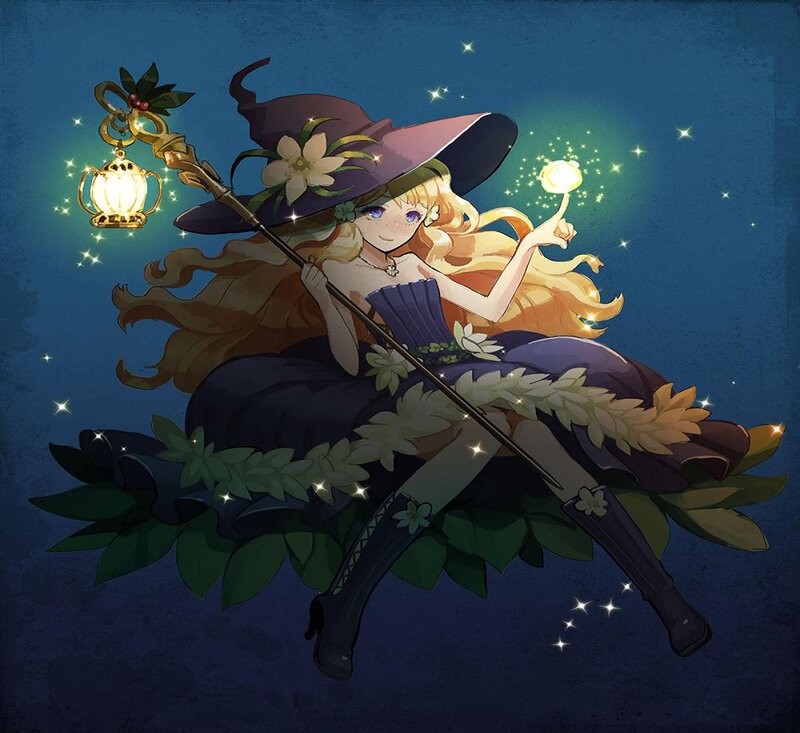 Witch on Leaf Platform