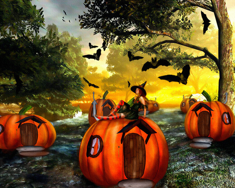 Witch on Pumpkin House