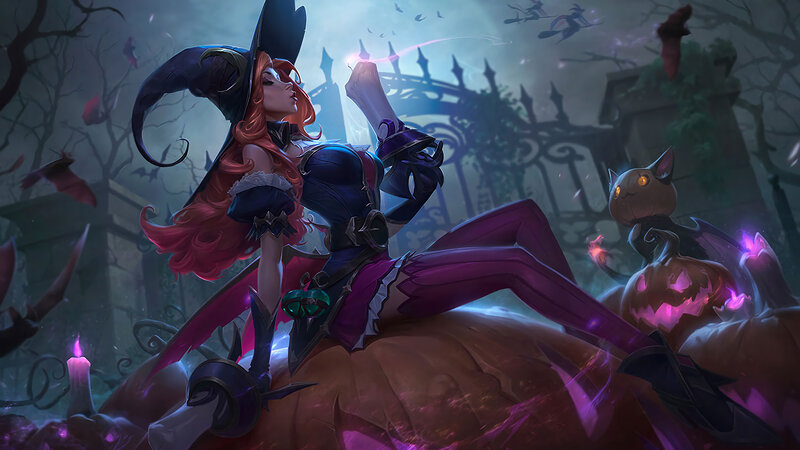 Witch on Pumpkin — Purple, Spooky