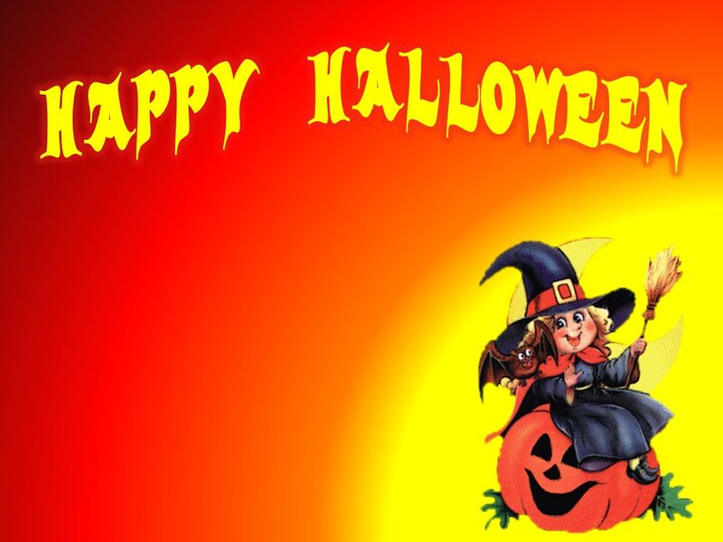 Witch on Pumpkin — Red
