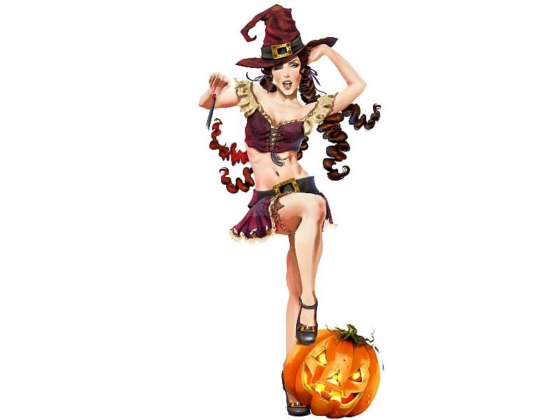 witch pin-up character