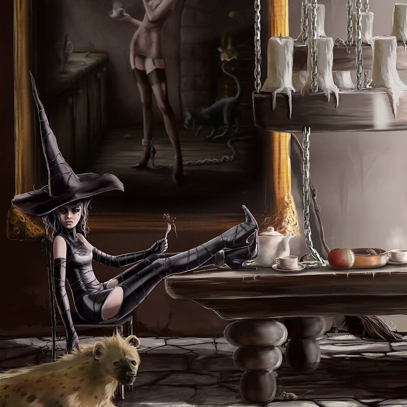 Witch Sitting at Table