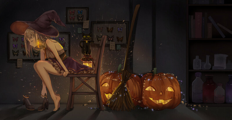 Witch Sitting on Chair