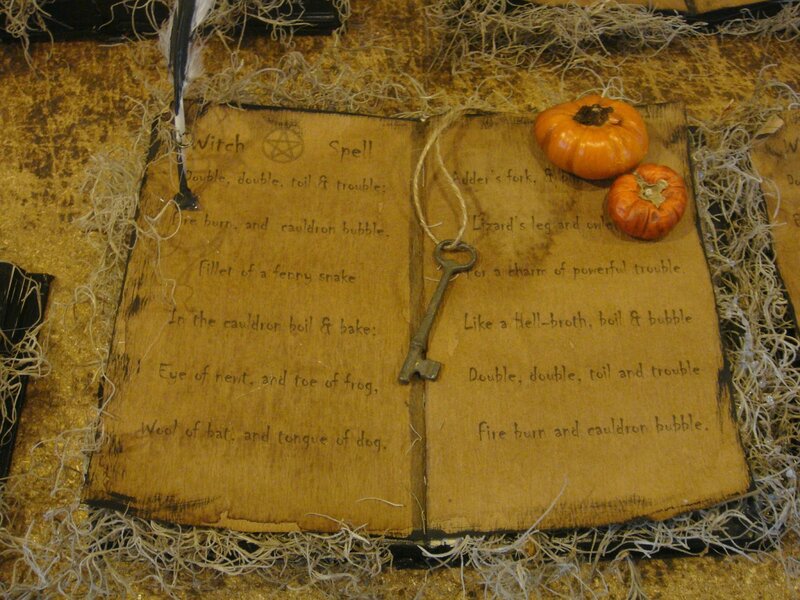Witch Spell Book Display