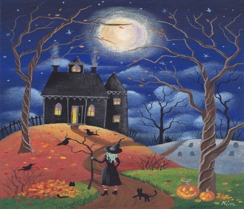 Witch Walking at Night