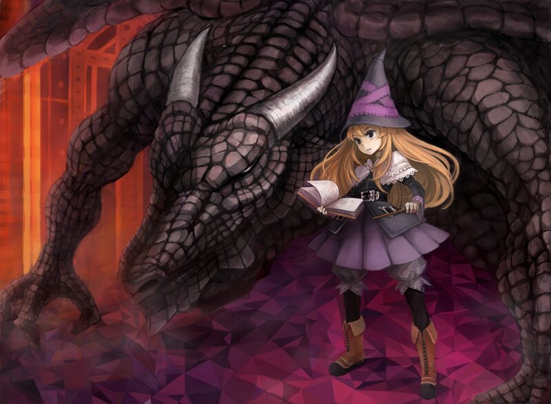 witch with a dragon