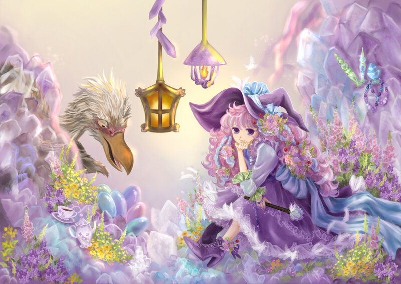 Witch with Bird Companion